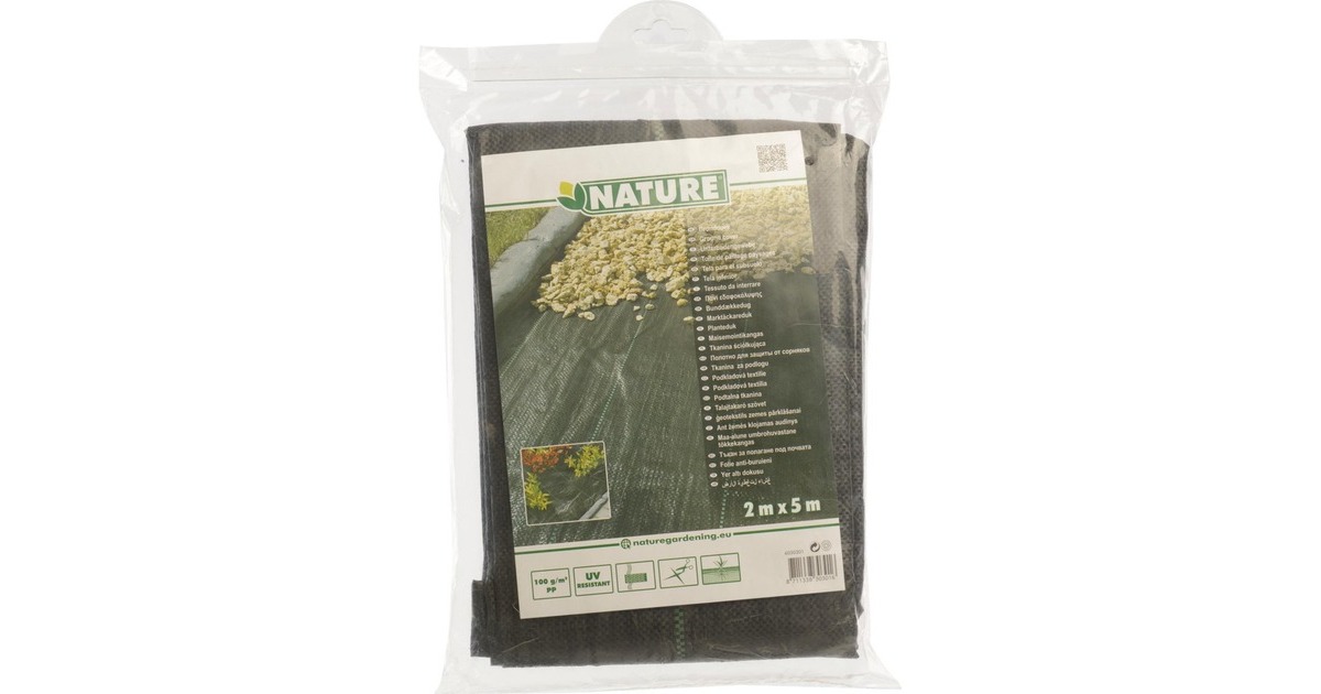 NatureGronddoek Incl. pennen grondzeil  (Zwart, 2 x 5m)