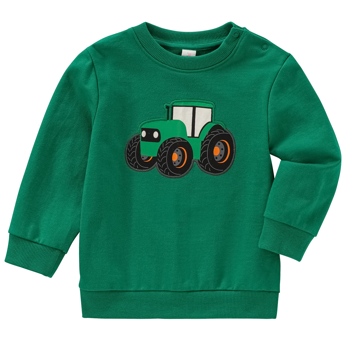 Topomini Baby Sweatshirt mit Traktor-Applikation grün