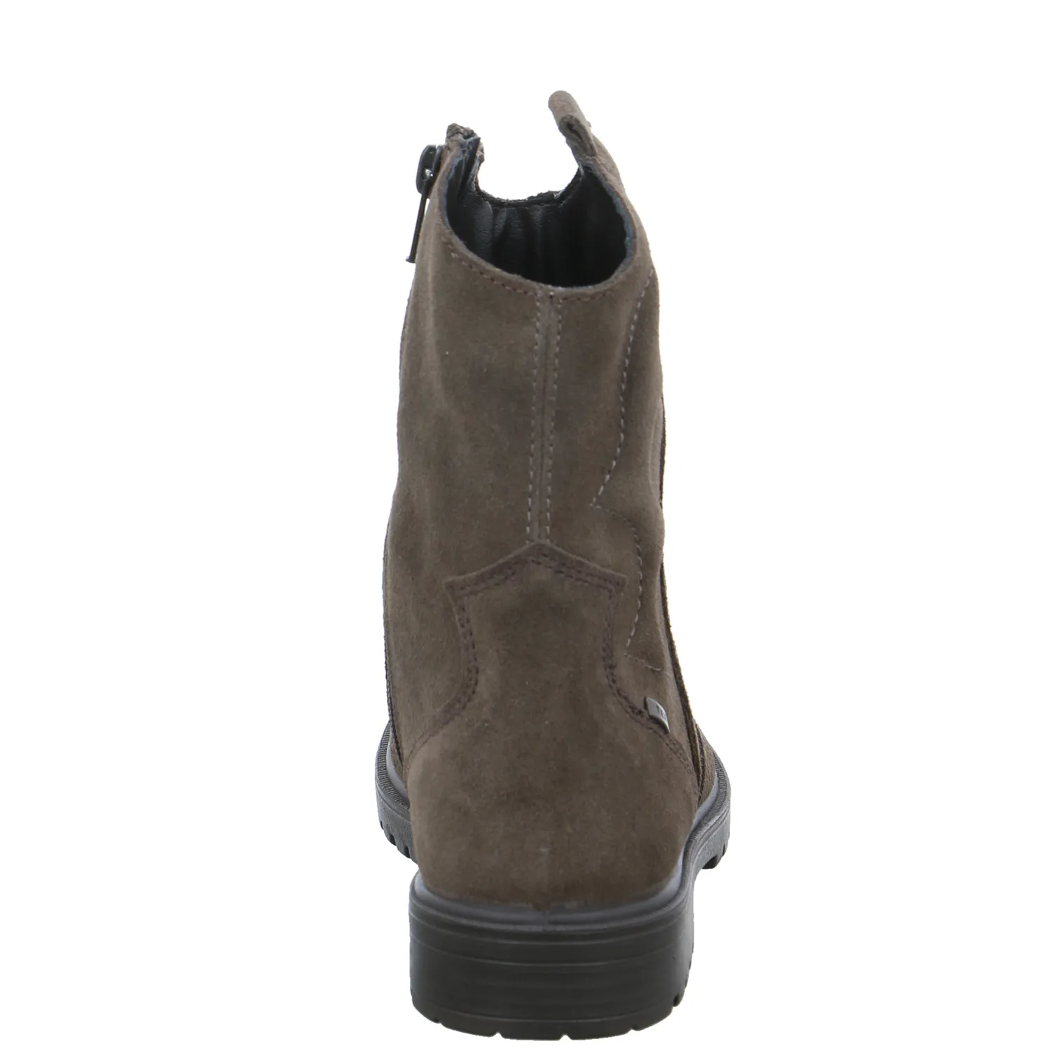 SCHUHENGEL Mädchen-Winter-Bottine Taupe Leder  Stiefelette