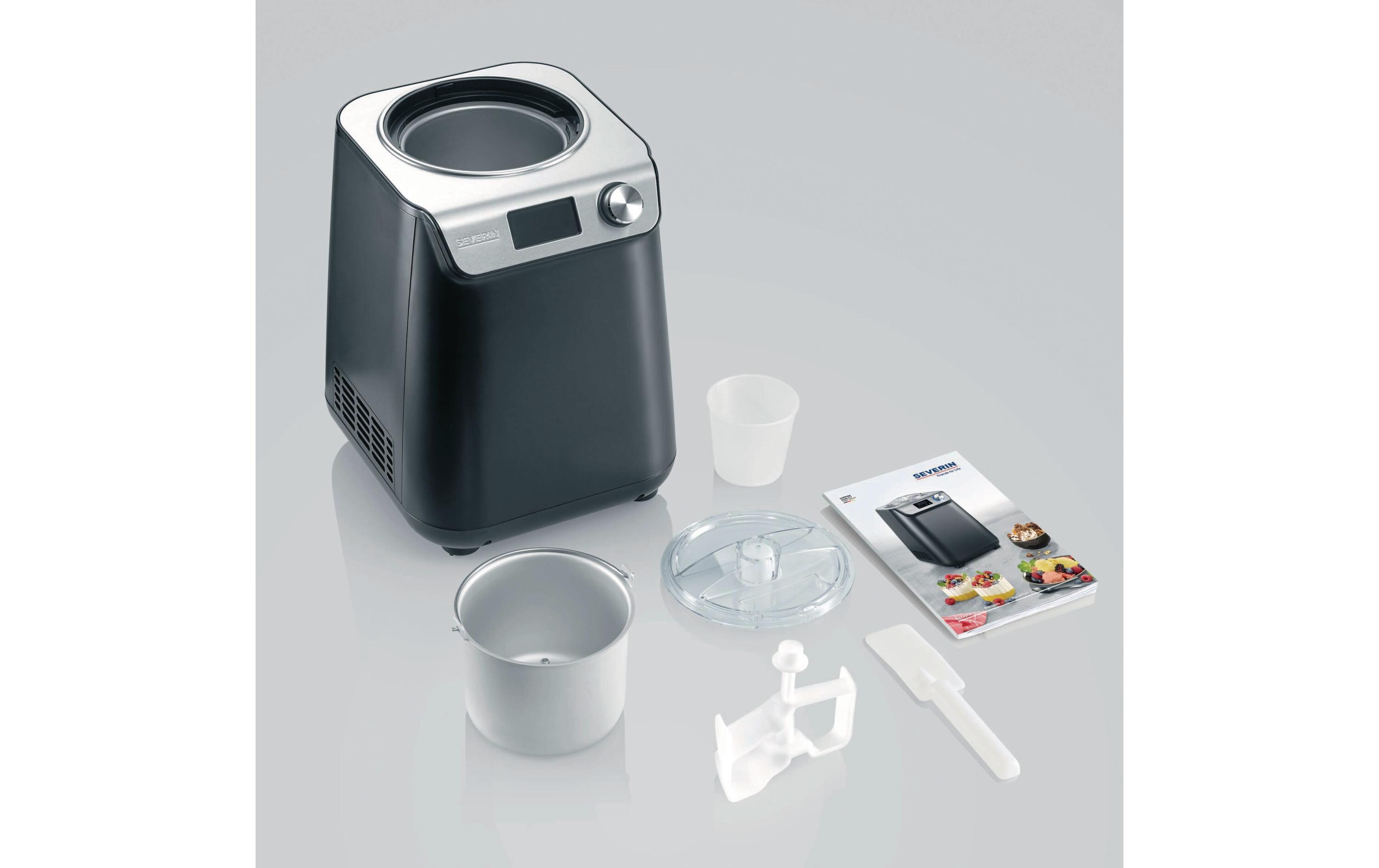Glacemaschine EZ 7407 1.2 l, Schwarz/Silber<br>Kompakte Eismaschine und Joghurtbereiter