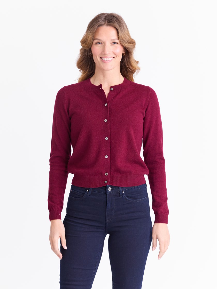 Vita merinocardigan Burgundy