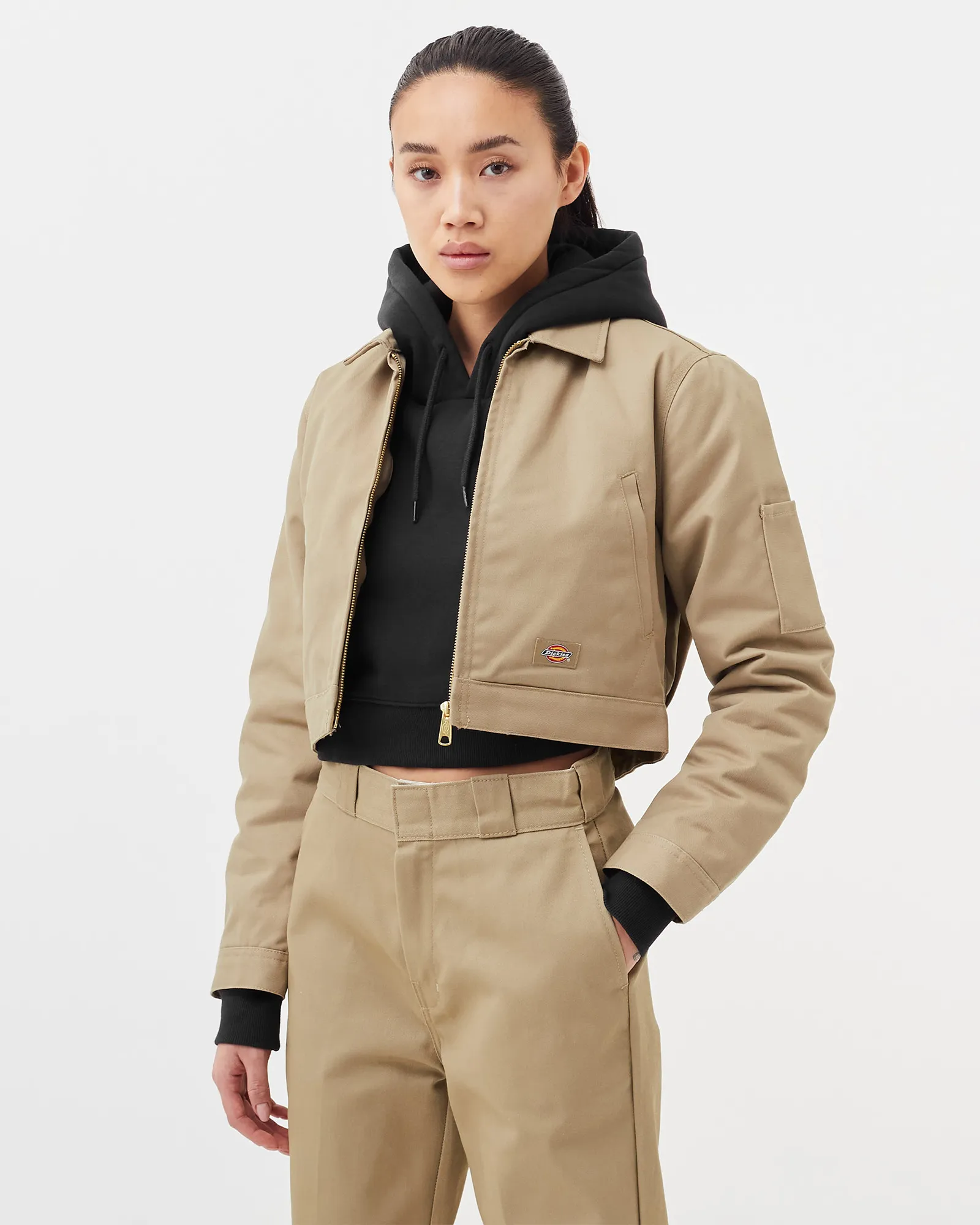 DICKIES WMNS LINED EISENHOWER CROPPED REC JACKET