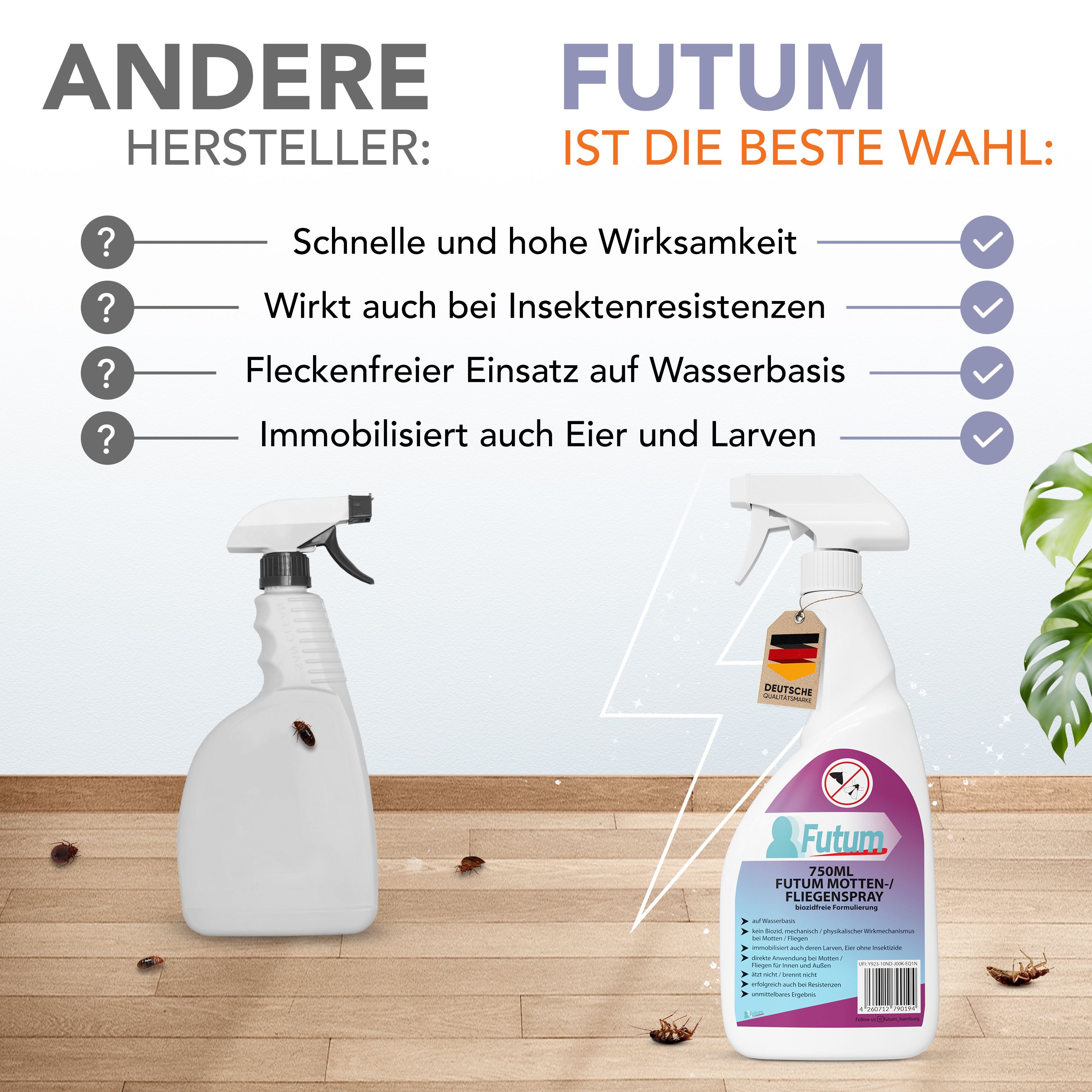 FUTUM 750ml Motten- / Fliegenspray