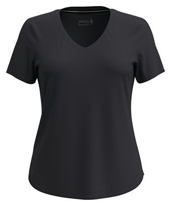 T-Shirt Technique Femme Smartwool Active Ultralite Col V Noir