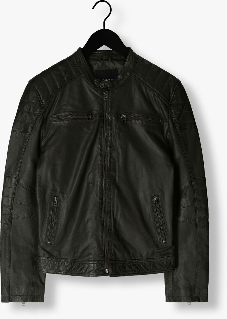GOOSECRAFT donkergroene goosecraft leren jas gc jacket965