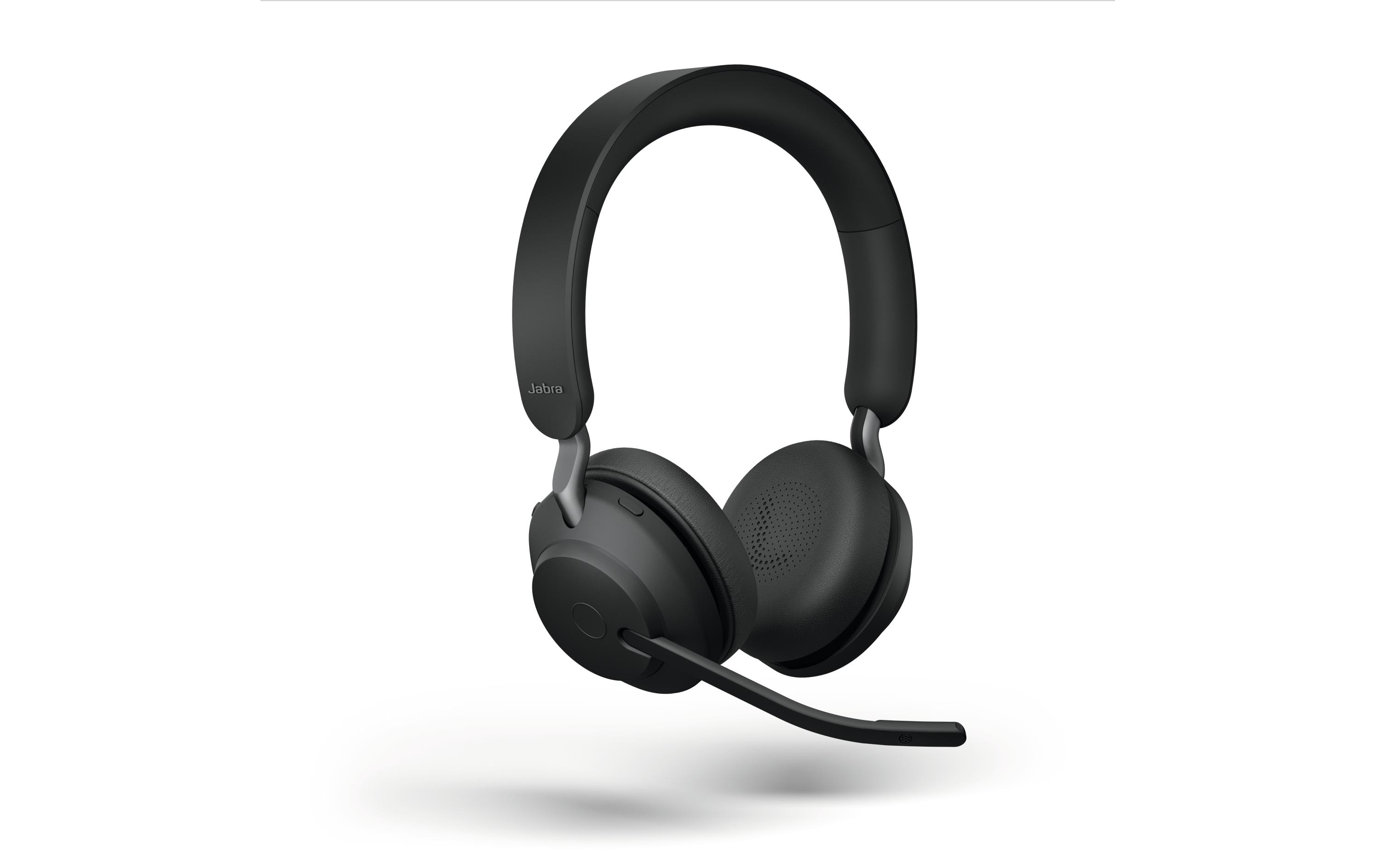 Headset Evolve2 65 Duo UC Schwarz, USB-A<br>Jabra Bluetooth Headset für das Büro, Home Office oder für Unterwegs