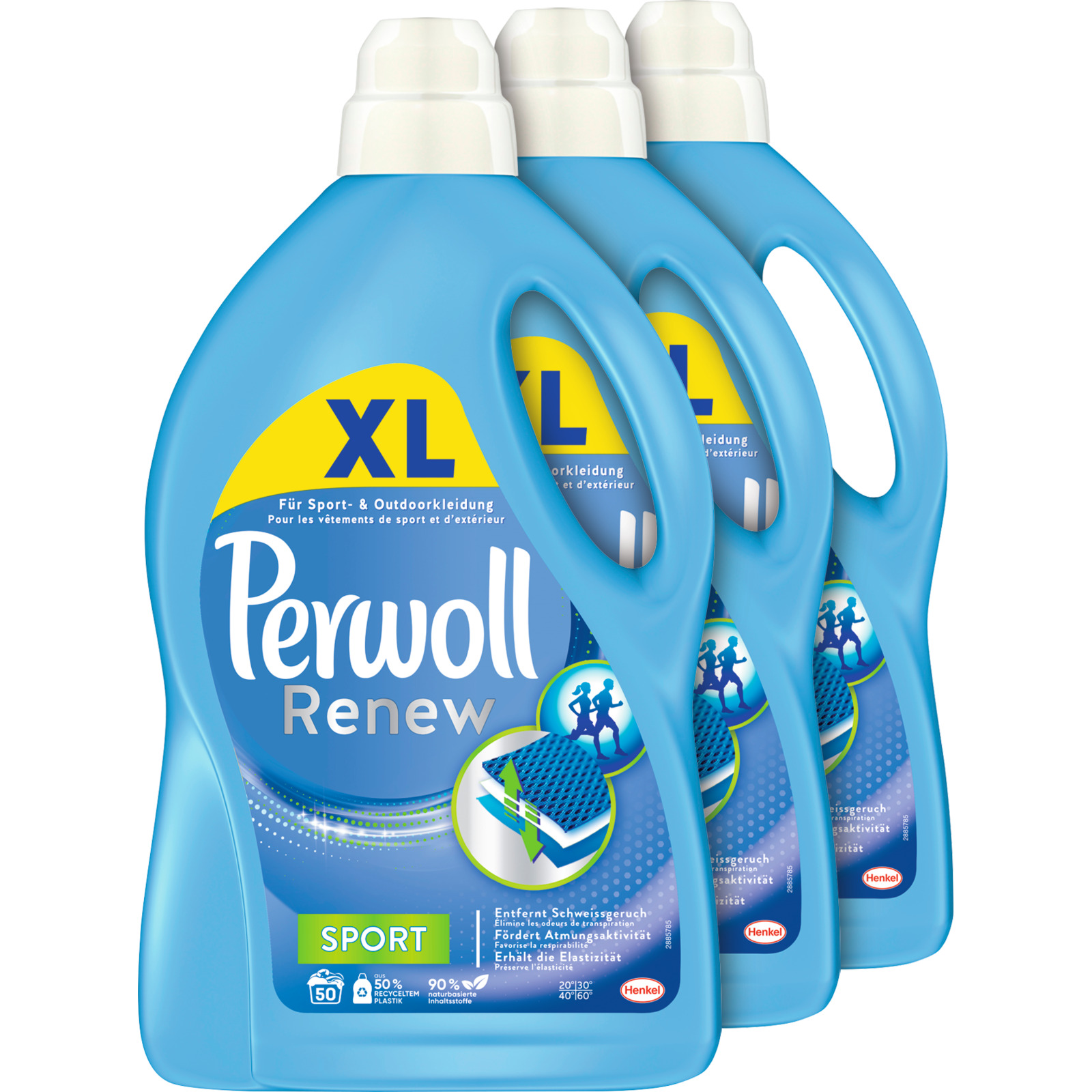 Perwoll Flüssigwaschmittel Sport 3 x 50 Waschgänge