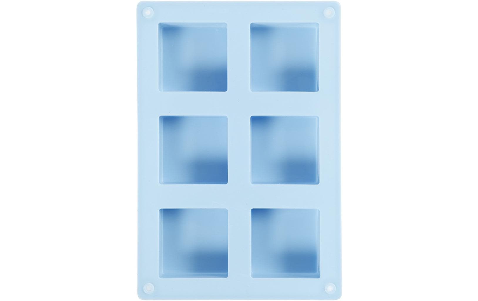 Giessform Quadrat 5 x 5 x 2.5 cm, SilikonGiessform für Eigenherstellung