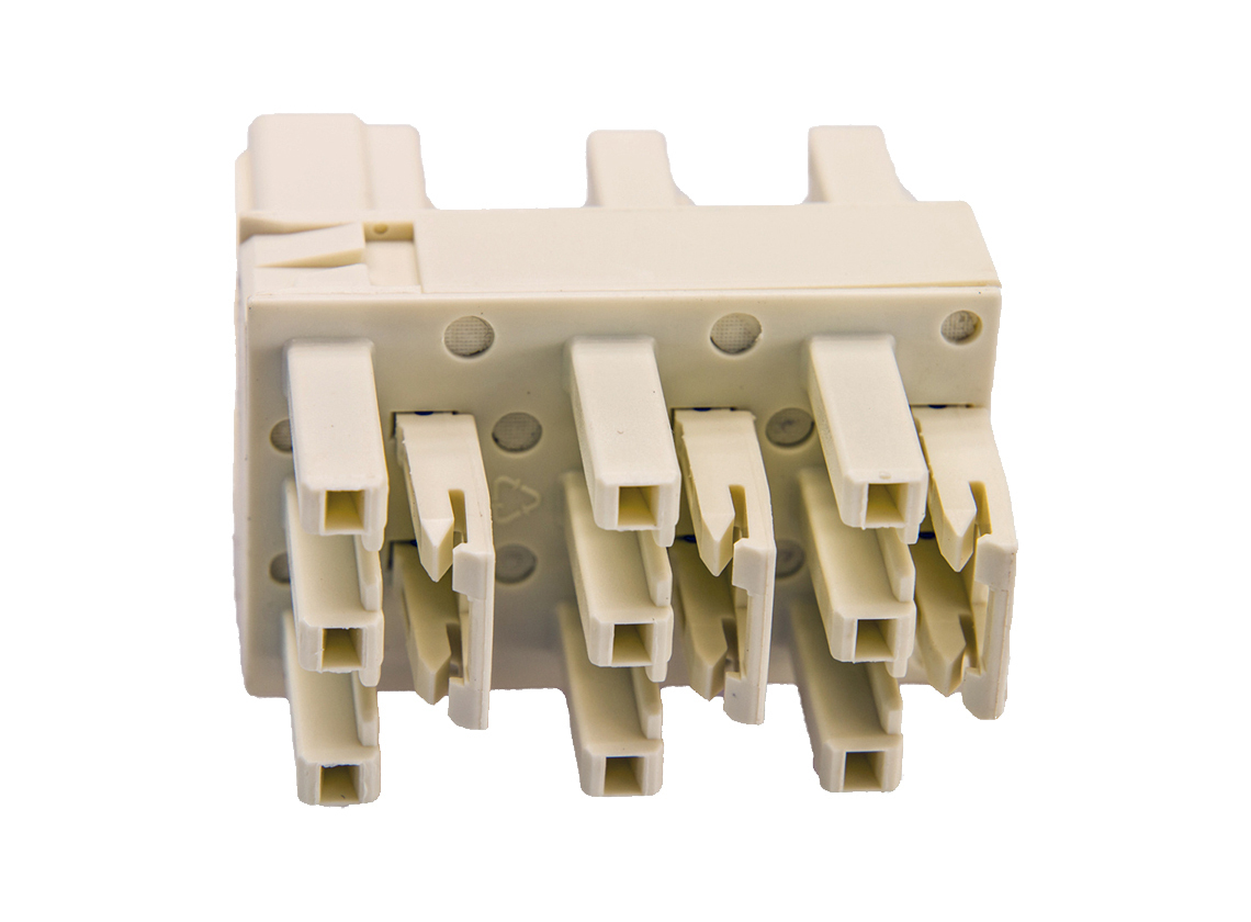 BBA WAGO Winsta Midi verdeelblok + montageplaat - white