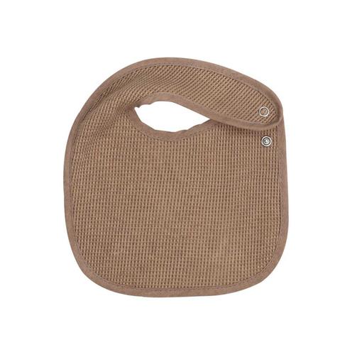 Lot de 6 bavoirs de naissance nid d'abeille - Beige/chocolat - TROIS KILOS SEPT