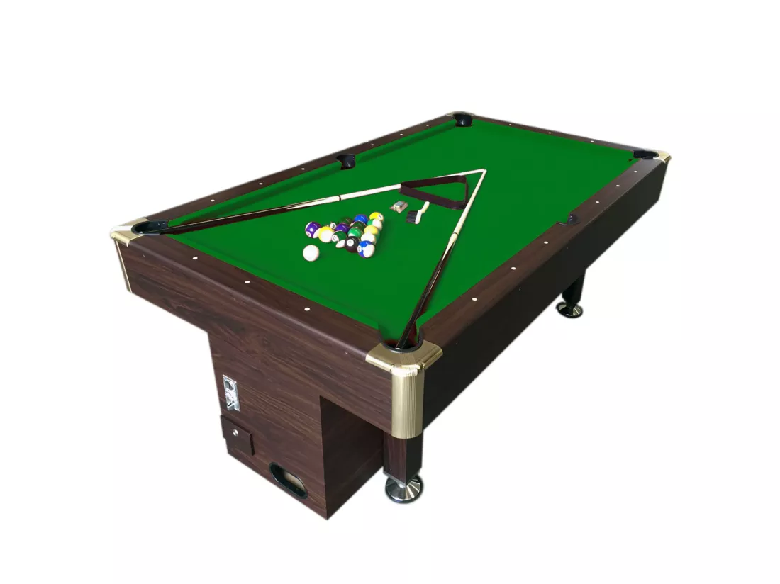 Table de Billard 8 pieds vert avec monnayeur manuel – Atlas