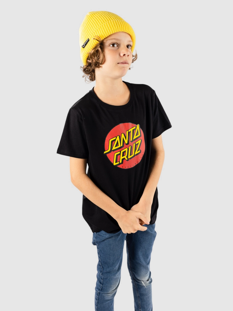 Santa Cruz Classic Dot Kids T-Shirt black
