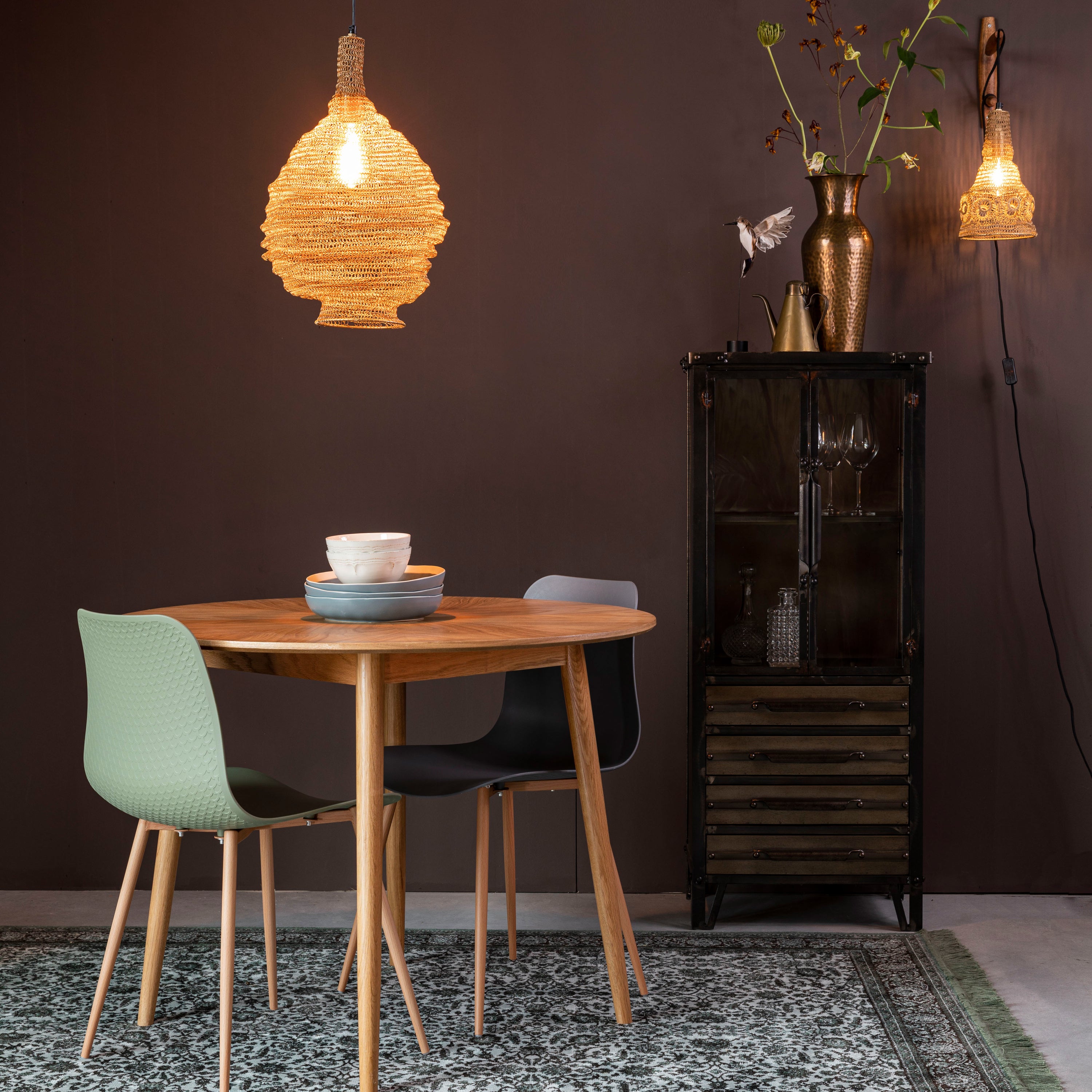 by fonQ basic Finn Eettafel - Ã 100 cm - Bruin