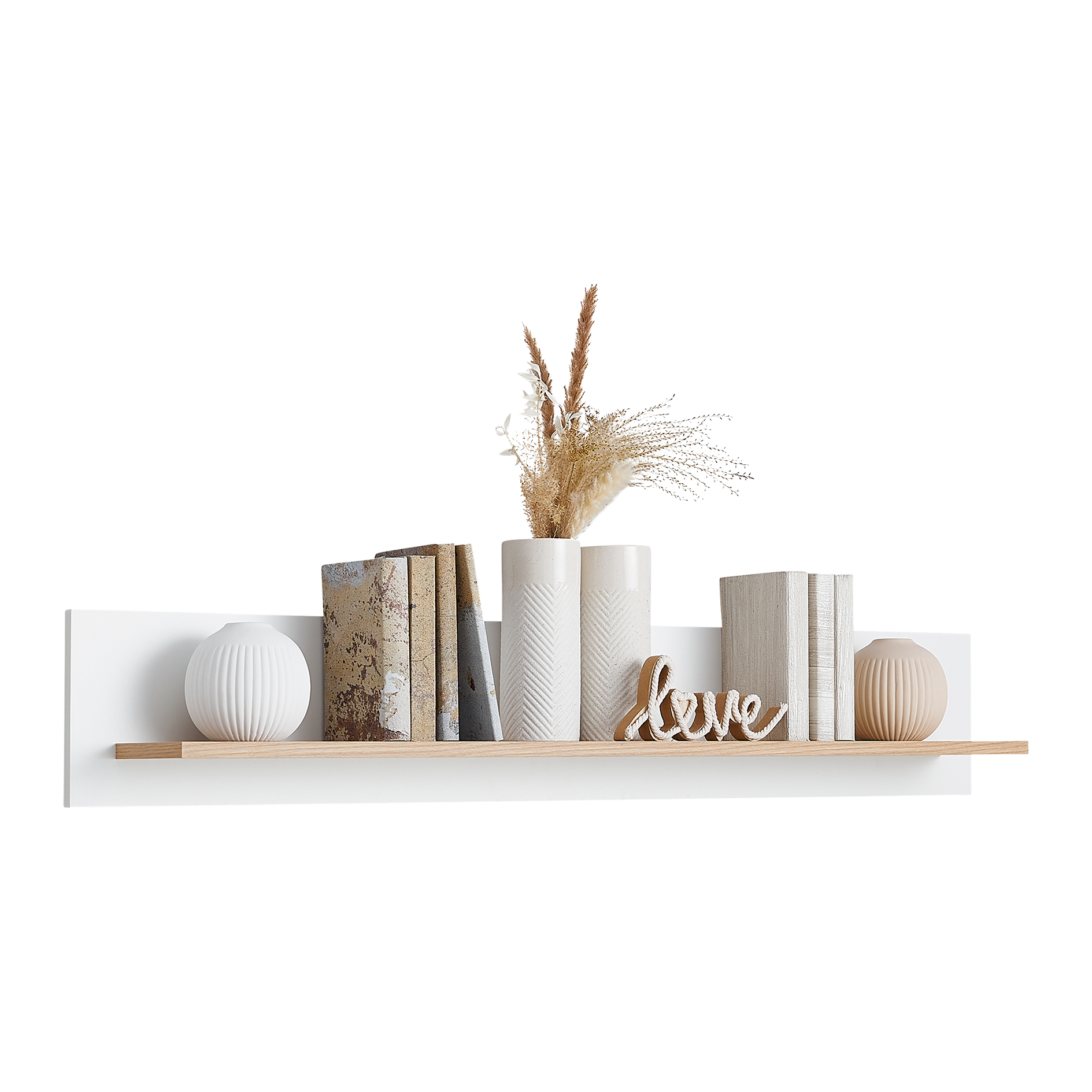 Wandboard - Alpinweiß - Artisan Eiche - 120 cm
