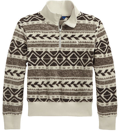 Polo Ralph Lauren Fleecepullover - Holiday - Creme/Braun m. Must