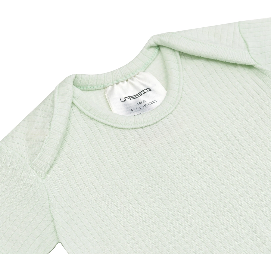 LÄSSIG Baby Body kurzarm gerippt mint