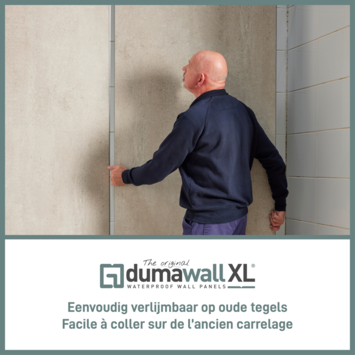 Dumawall XL wandpaneel PVC Light cement 2.08m2, afm 40x260cm