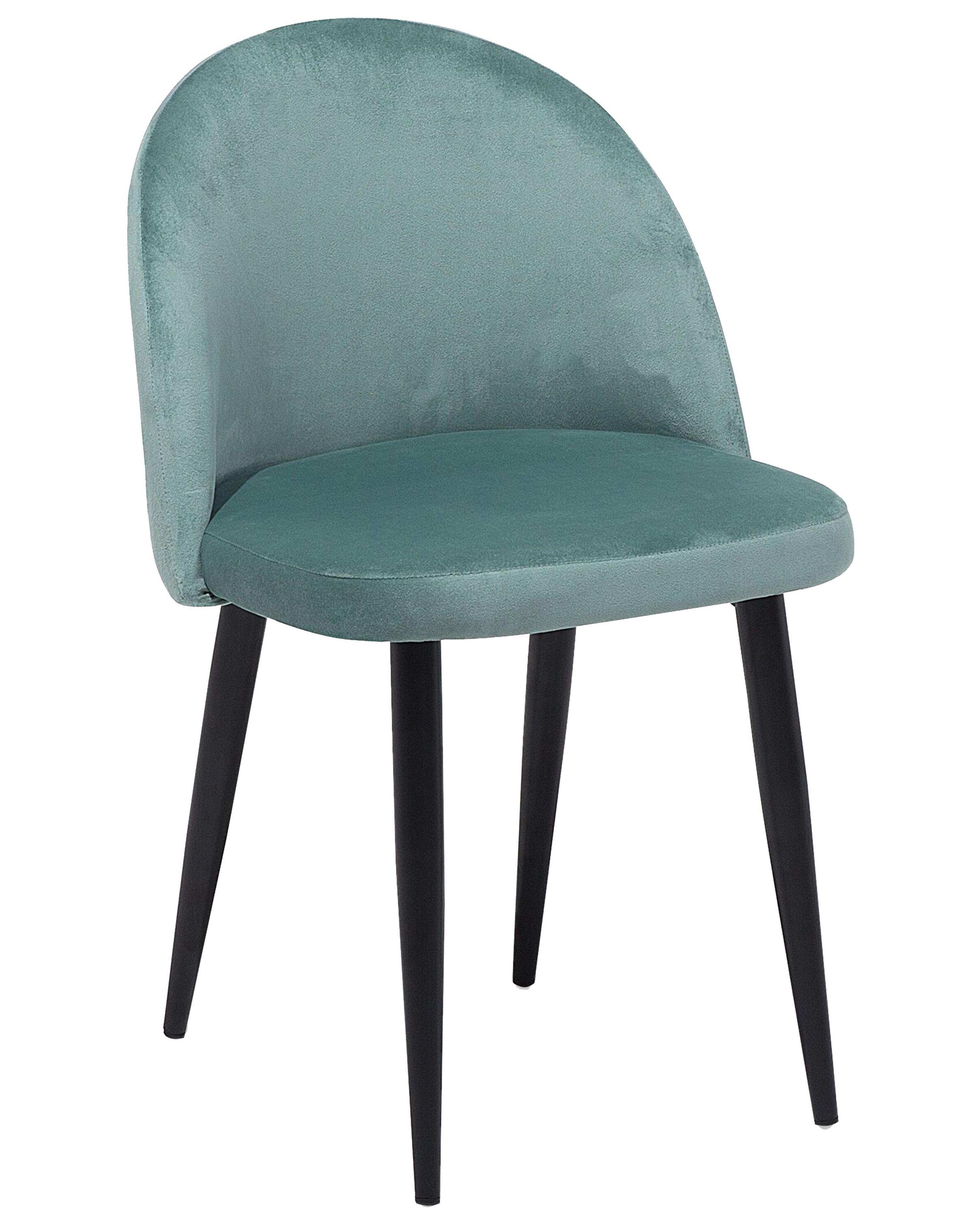 Set van 2 eetkamerstoelen VISALIA Fluweel Mintgroen