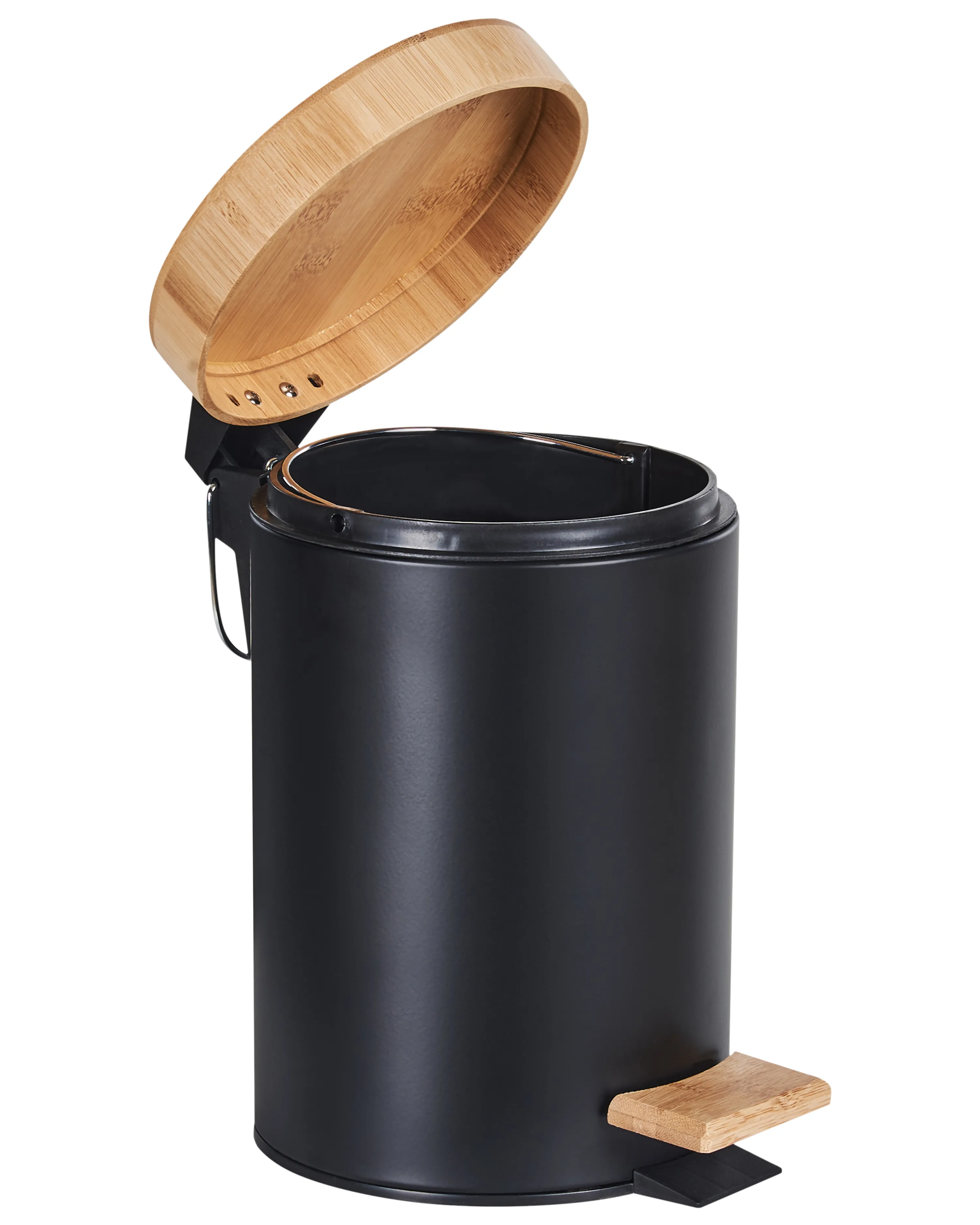 Set van 2 pedaalemmers 3 L ECOSMART Metaal Zwart
