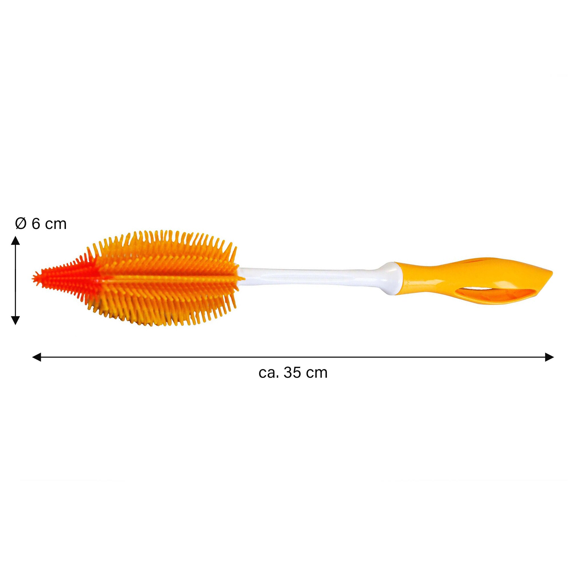 STONELINE® Silikon Flaschenbürste 35 cm, gelb