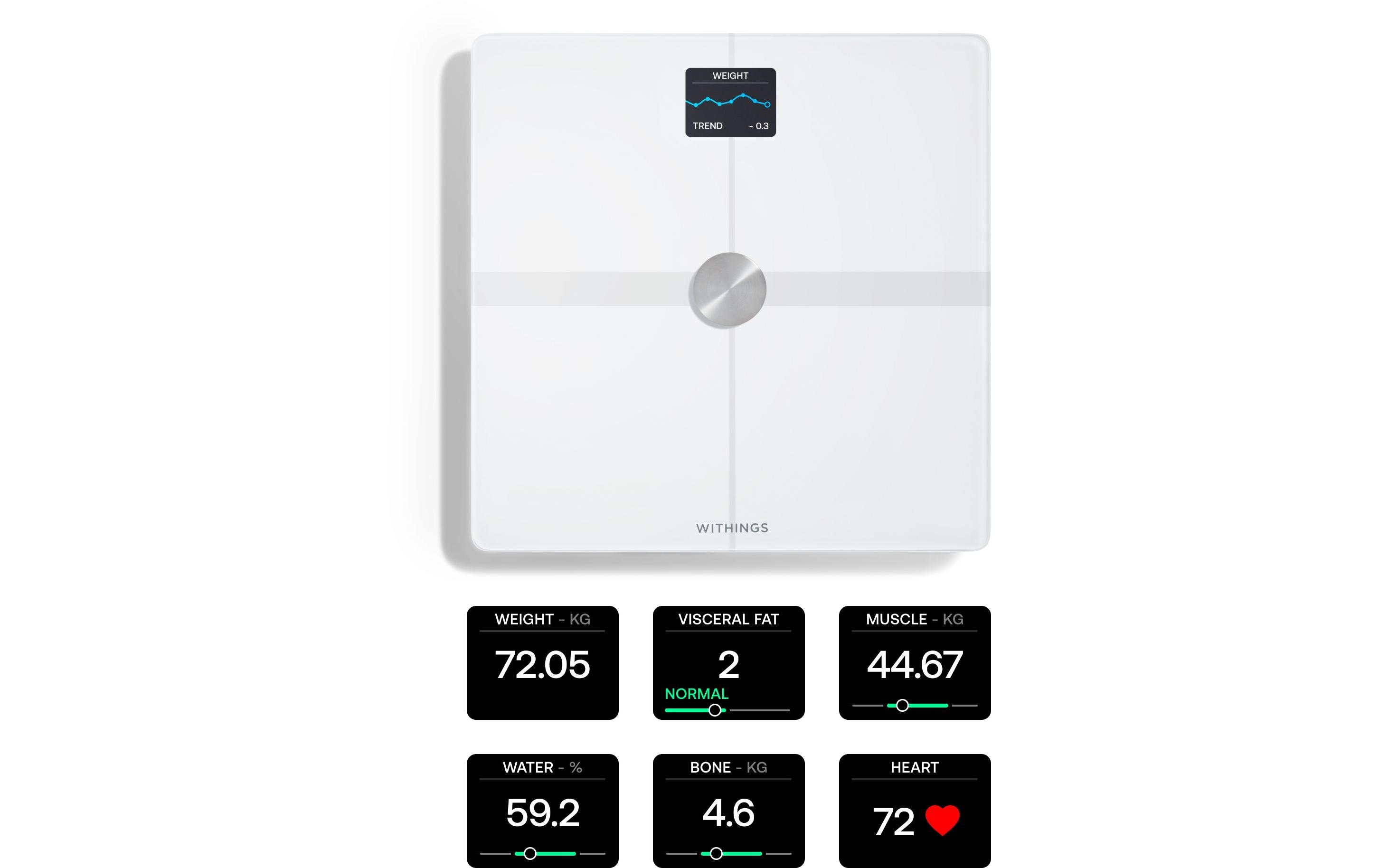 Körperanalysewaage Body Smart WeissWLAN-Personenwaage