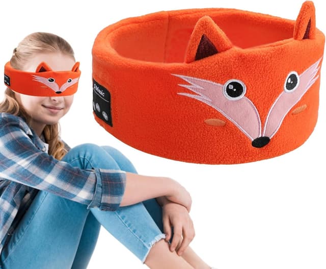 Sovehovedtelefoner / sovemaske med Bluetooth høretelefoner Orange