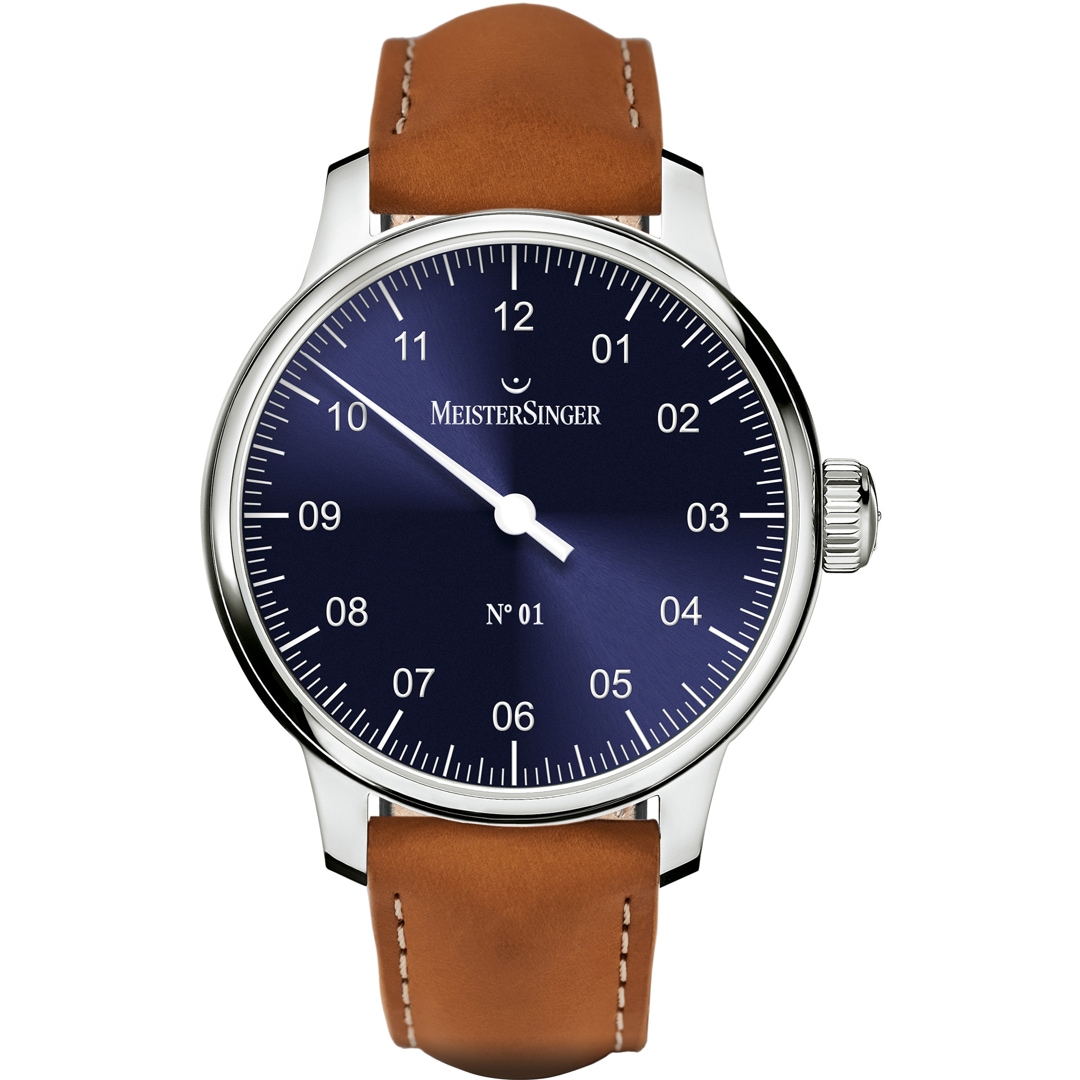 MeisterSinger N°01 Sonnenschliff Blau Ø 43mm