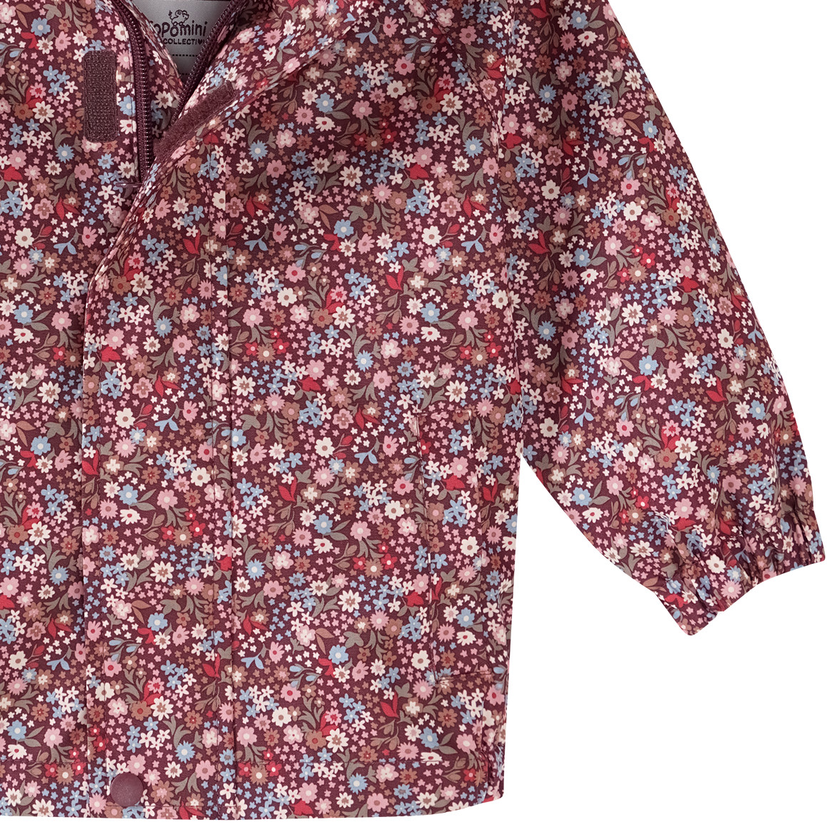 Topomini Pure Collection Baby Regenjacke im Millefleur-Design beere