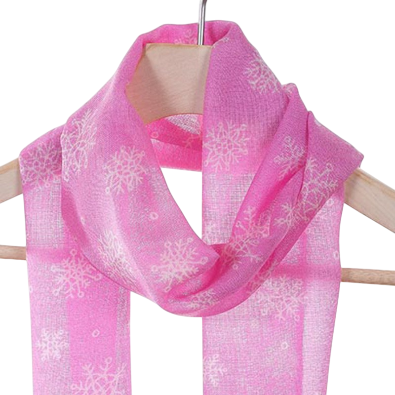Woll-Schal Schneeflocke pink