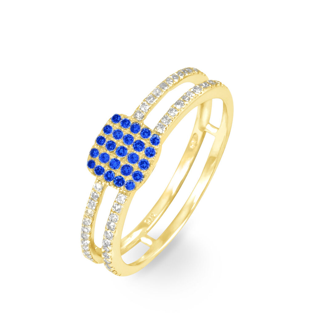 Bague Aude Or Jaune Saphir Et Diamant