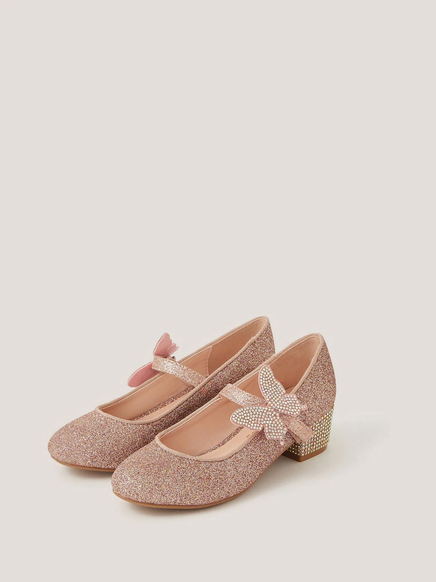 Monsoon - Schoenen met bandjes, glitter en vlinder