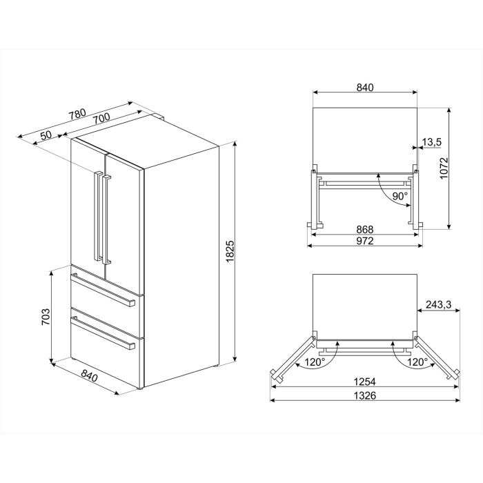 SMEG Standkühlschrank FQ55FNDF