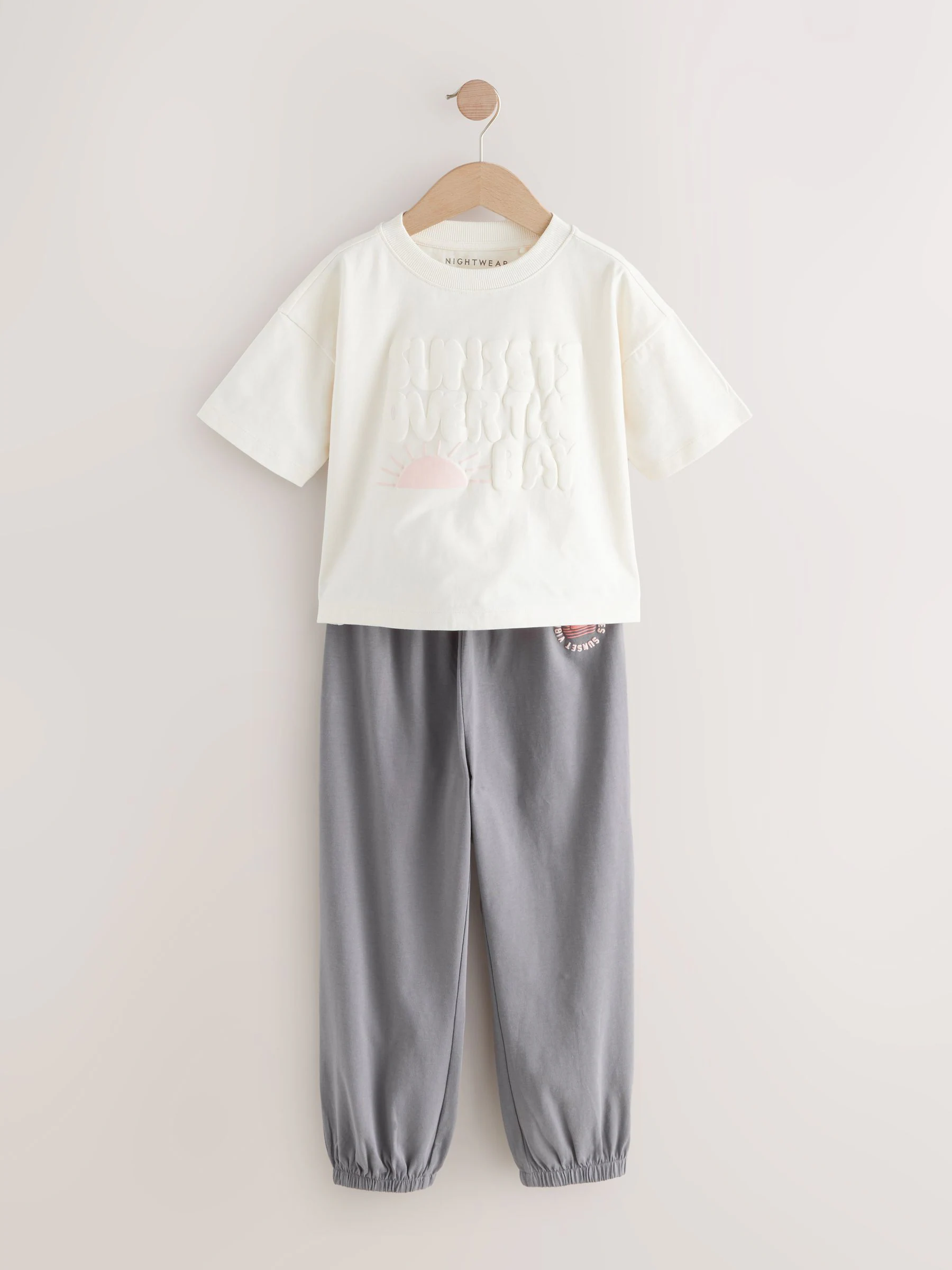 Groen/roze Love-slogan - Verpakking van 3 pyjama's met joggingbroek (3 - 16 jr)