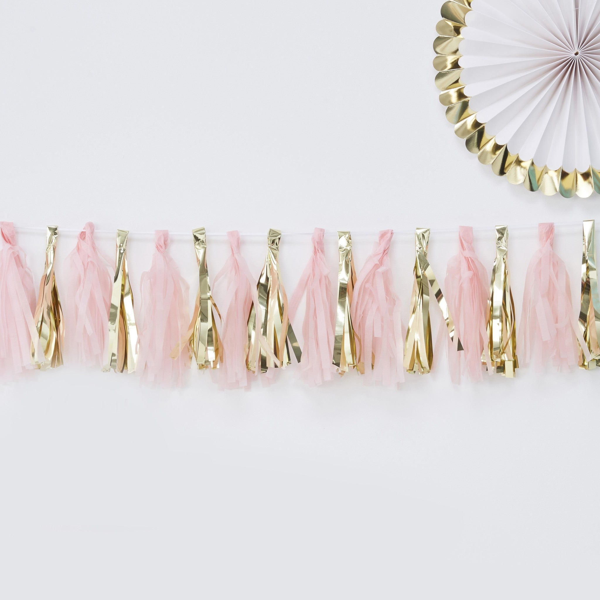 Tassel Slinger Roze/Goud 2m
