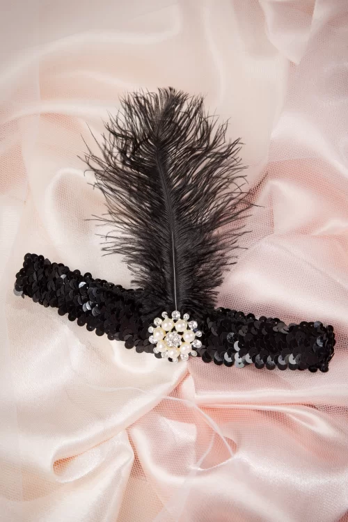 ZaZoo Haar Ladyships Feather hoofdband
