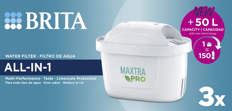 BRITA BRITA PACK 3 MXPRO CARTRIDGES Hvid