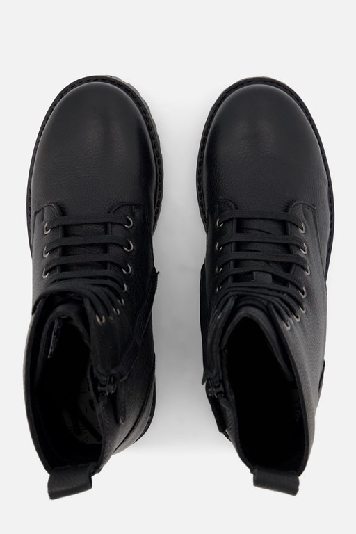 Muyters Veterboots zwart Leer