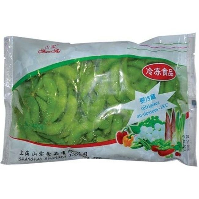 Yin Zhu/Shan Shi Bevroren Sojabonen Edamame in de dop 400g