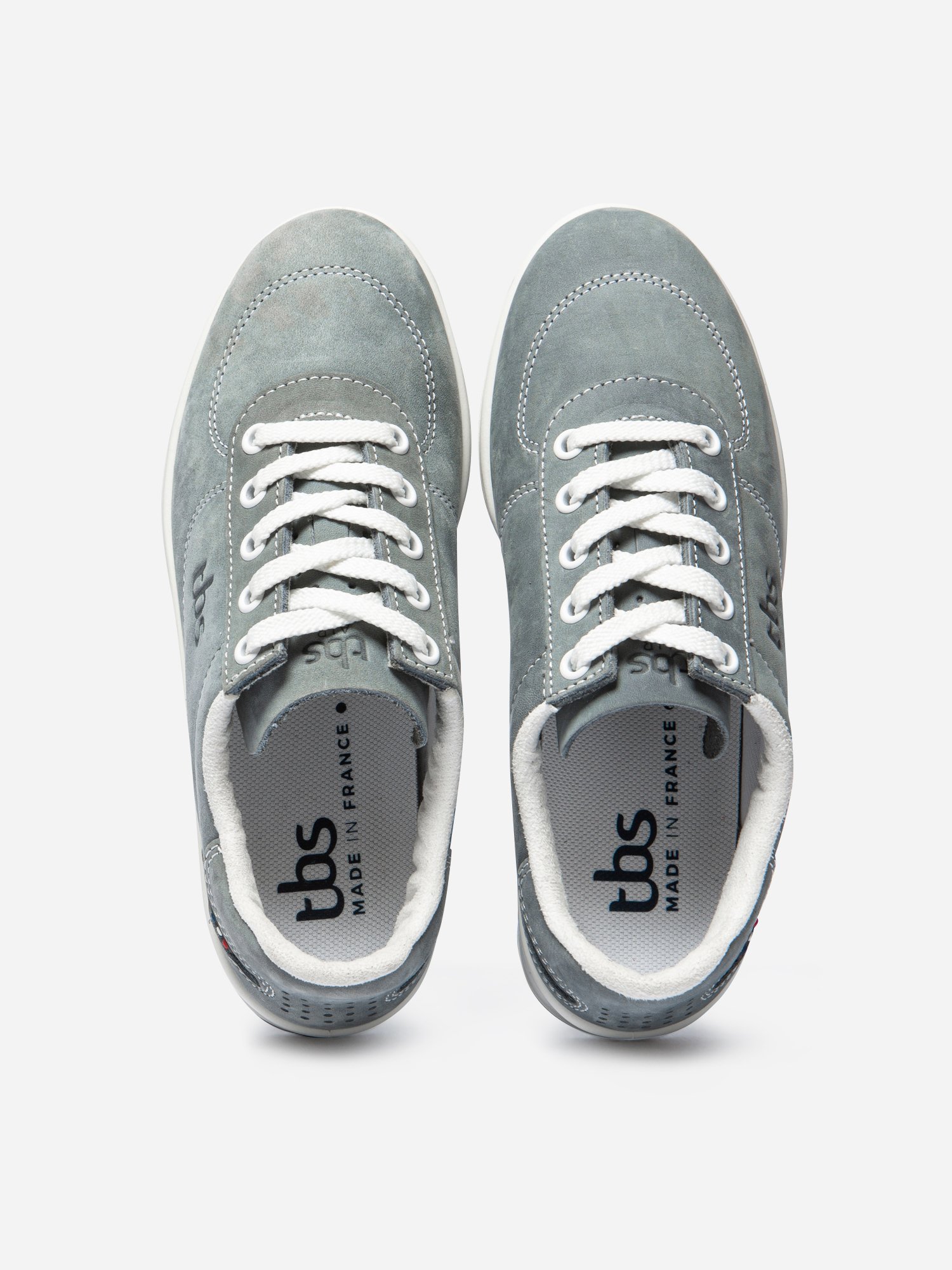 Baskets Femme Confort Dessus Cuir Nubuck Bleu