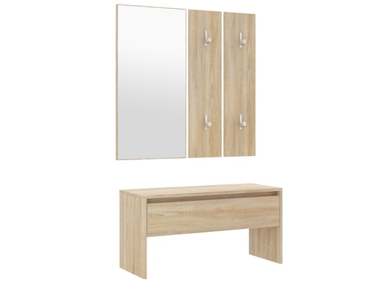 VIDAXL - Ensemble de meubles de couloir chêne sonoma bois d'ingénieri...
