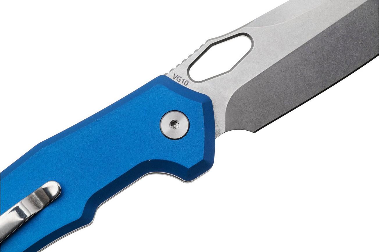Black Fox Atros BF-770, Satin VG10, Blue Aluminium, zakmes