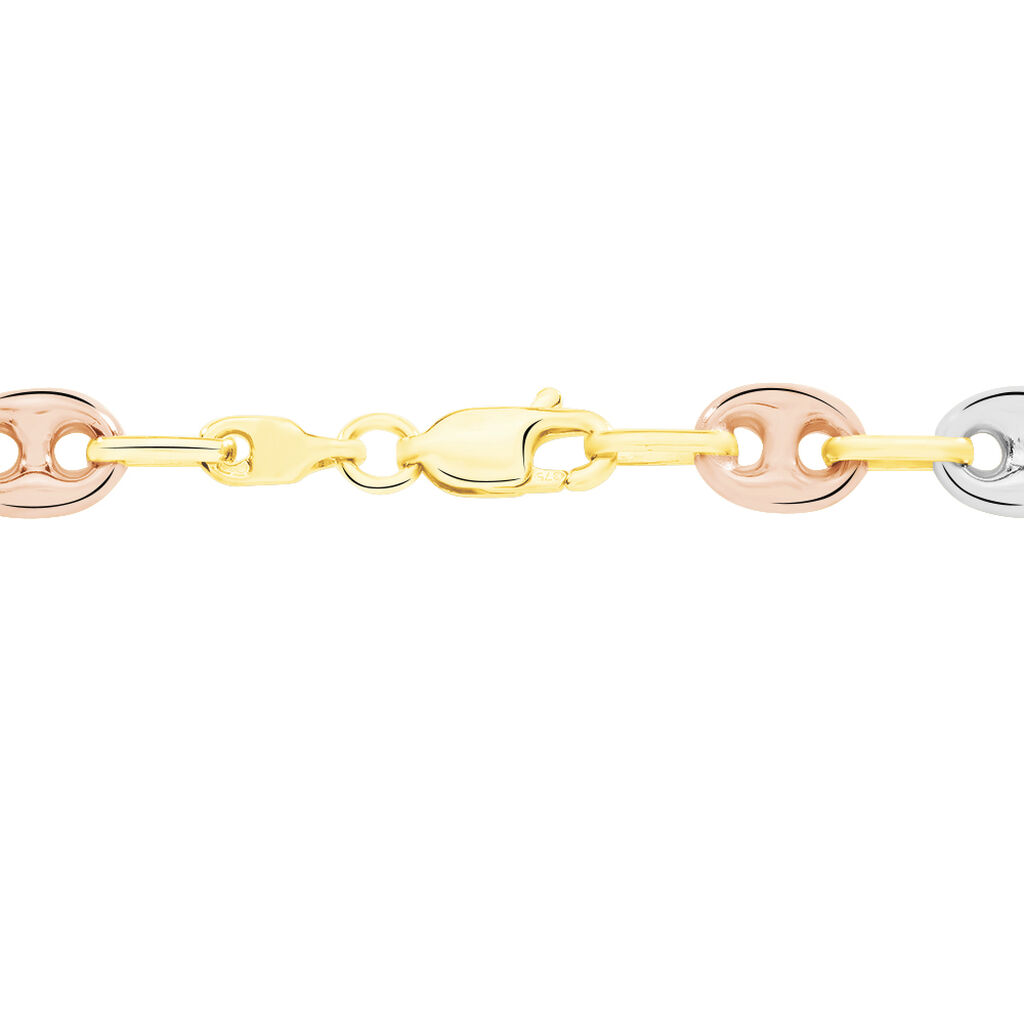 Collier Dami Maille Grain De Cafe Or Tricolore