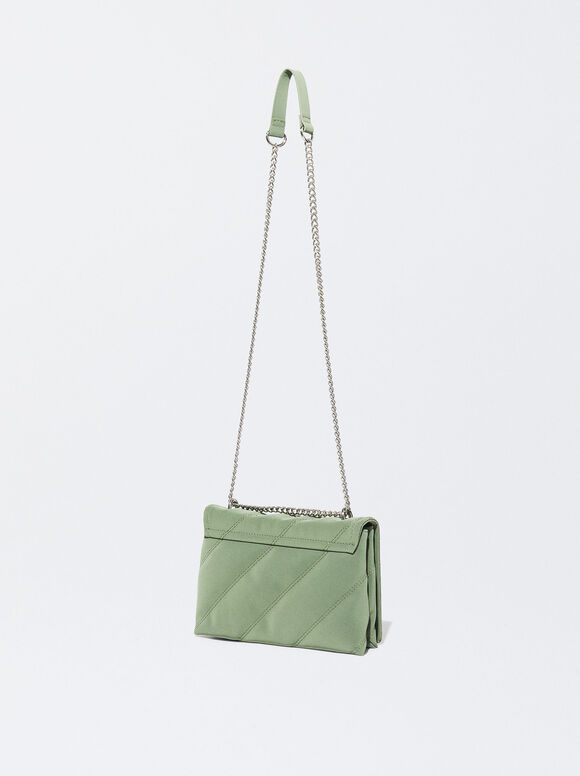 Bolsa de ombro com corrente - Cáqui