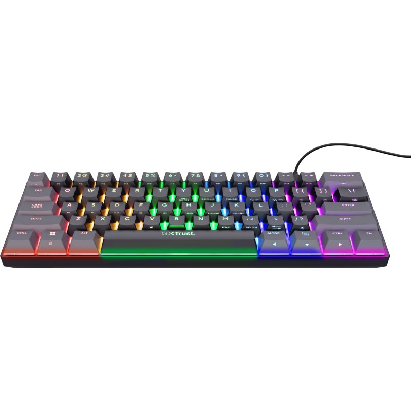 Trust GXT 867 Acira clavier Gaming USB Français Noir, Gris