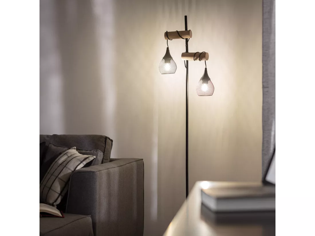 Lampadaire Monah WiFi avec Variateur Noir