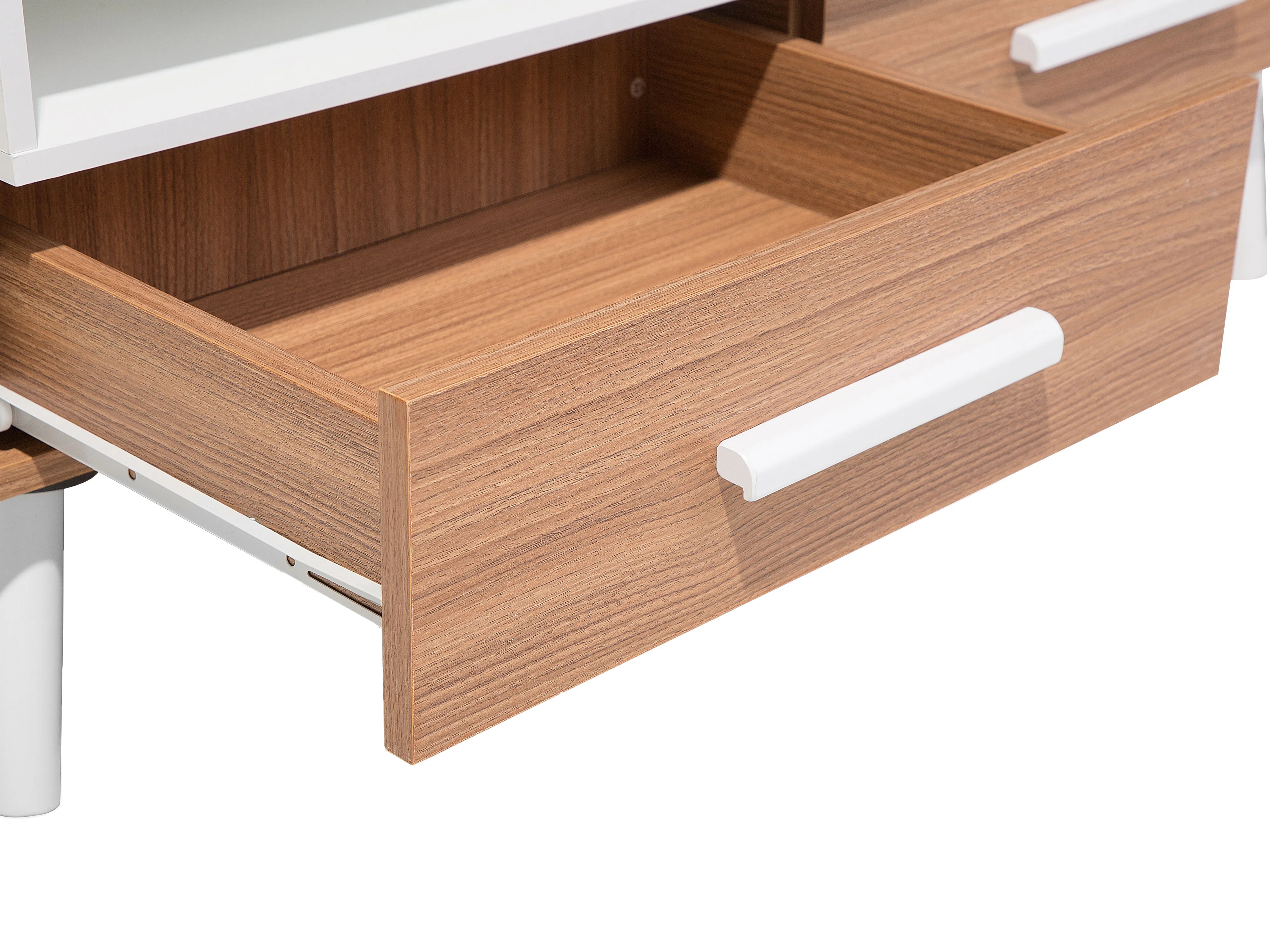 Salontafel ALLOA Lichtbruin/wit met opbergruimte