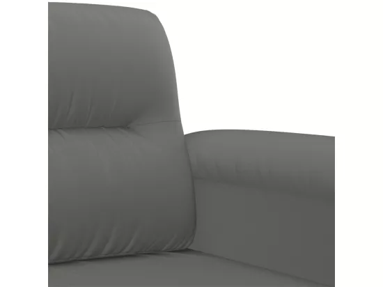 Ensemble de canapés 3 pièces coussins Gris foncé Tissu microfibre