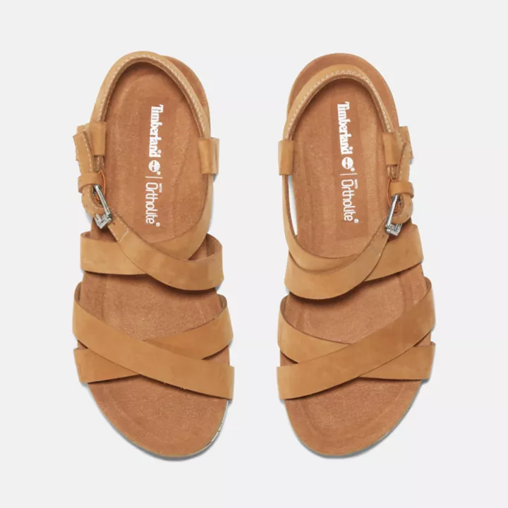 Sandale à brides croisées Malibu Waves pour femme en marron clair
