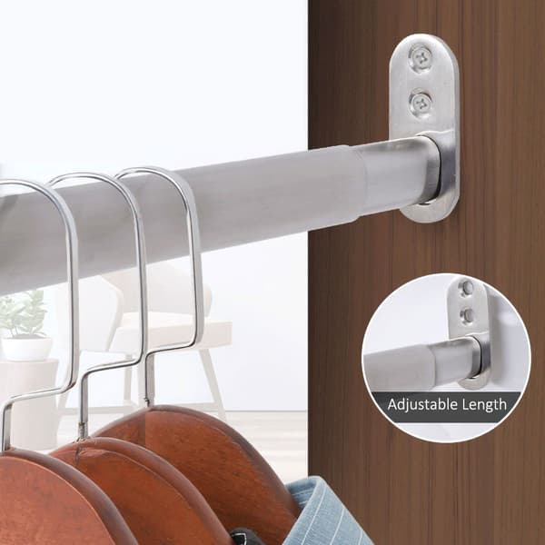 Justerbar Klesstang 80-140cm - Sølv