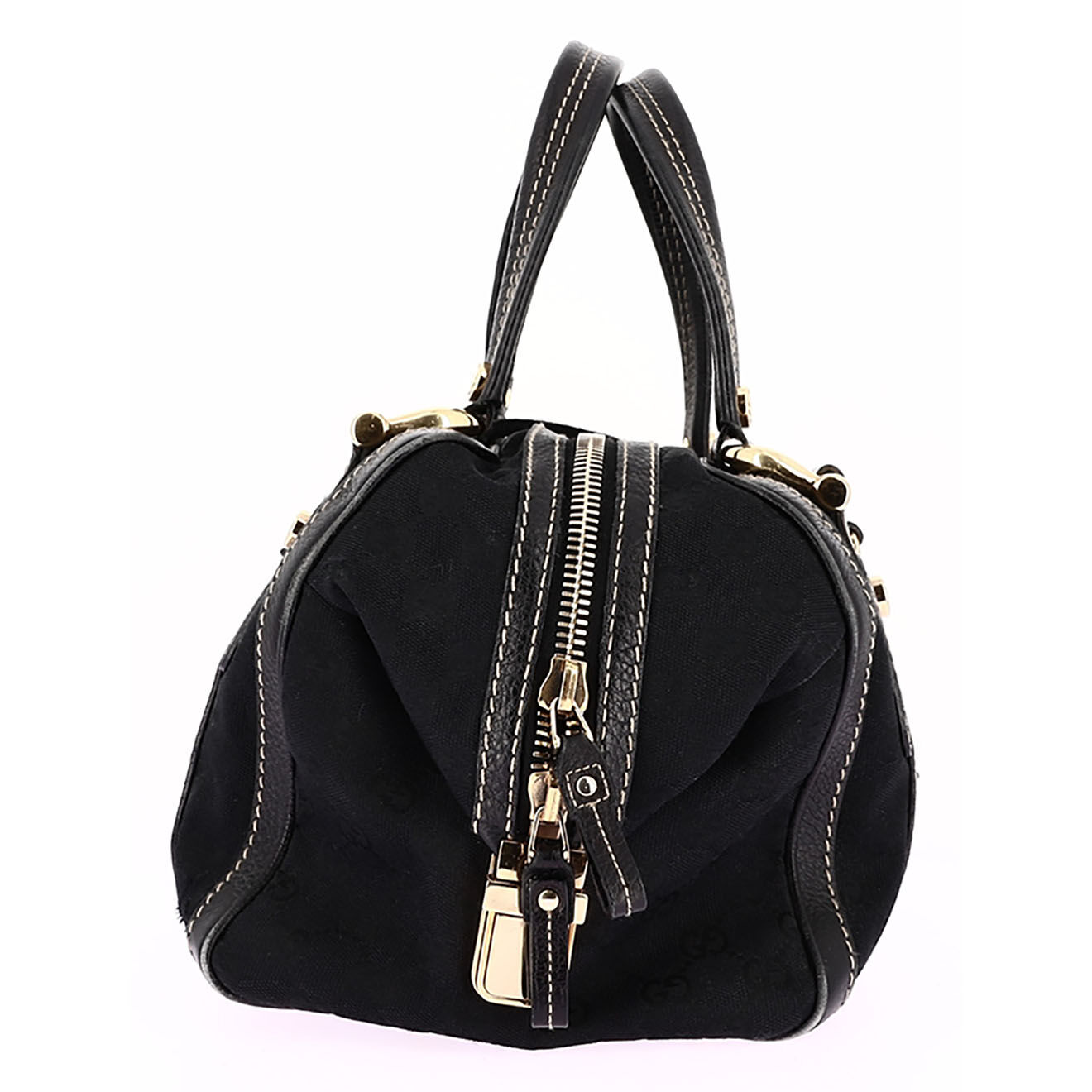 Gucci Sac porté épaule Aviatrix en Toile noir - Bon état - L.30 cm